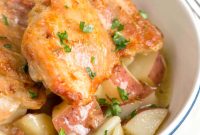 40-Clove Garlic Chicken with Roasted Potatoes