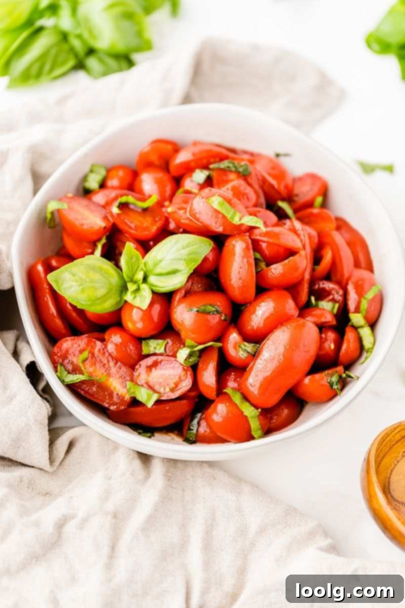 Vibrant Italian Tomato Salad with Fresh Basil and Olive Oil