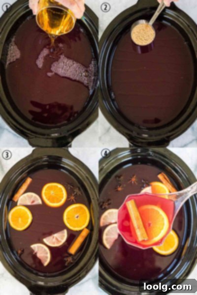 Holiday Wassail process shots
