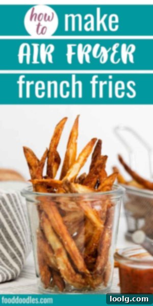 Air Fryer French fries served with sweet chili ketchup