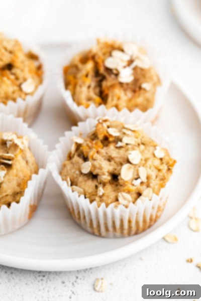 banana carrot muffins on plate