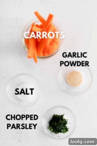 ingredients for air fryer carrots
