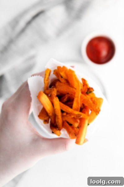 air fryer carrot fries in little bag