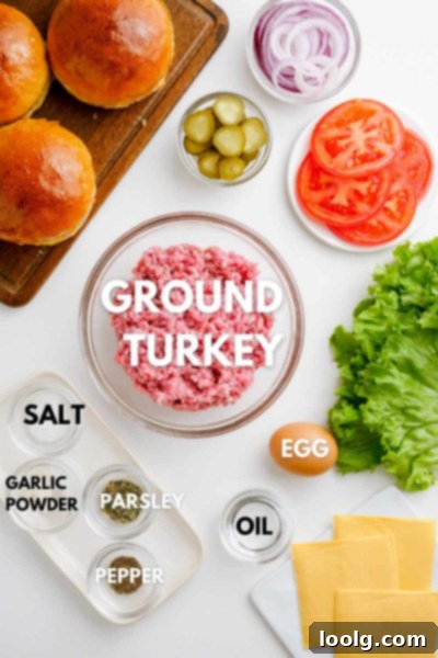 ingredients for air fryer turkey burgers