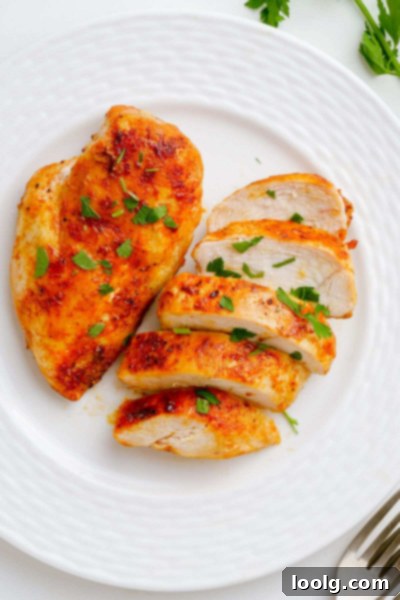 plate of air fryer frozen chicken breast