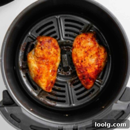 frozen chicken breasts in air fryer basket