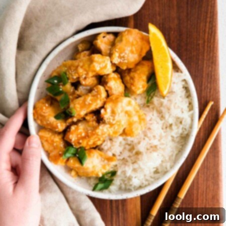 orange chicken on a plate