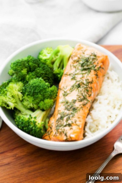 Air Fryer Salmon with Rice and Lemon
