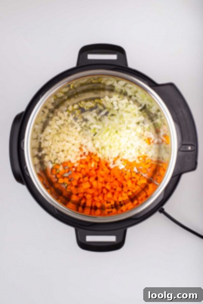 A close-up of a bowl of Instant Pot Bean Soup, showcasing its rich texture and ingredients.