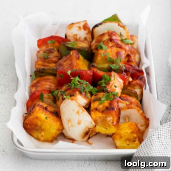 Chicken pineapple kabobs grilled to perfection