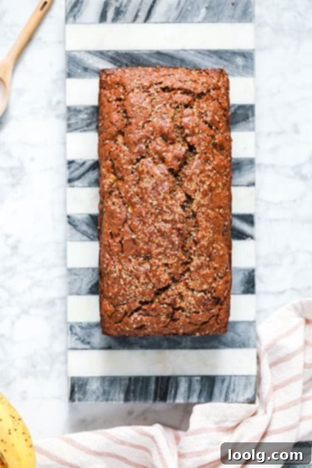 Rustic Spelt Banana Loaf 2 Moist and Healthy Spelt Banana Bread Loaf on a cooling rack