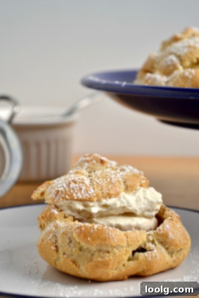 Several Whole Wheat Cream Puffs arranged on a serving plate