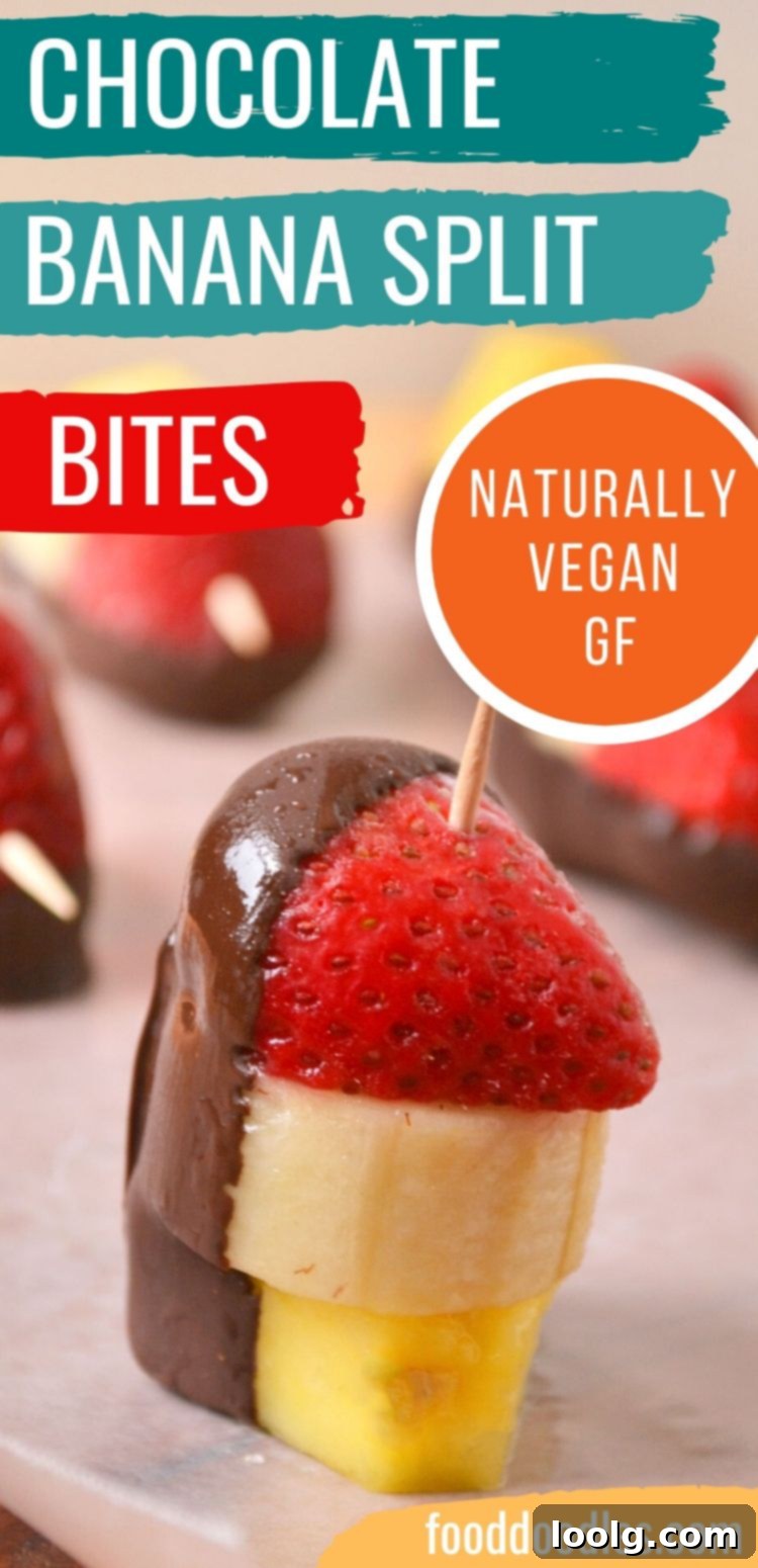 Chocolate-covered banana split bites (naturally gluten-free, vegan, paleo friendly dessert)
