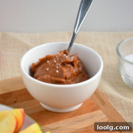 Raw Vegan Cinnamon Spiced Salted Caramel in a jar