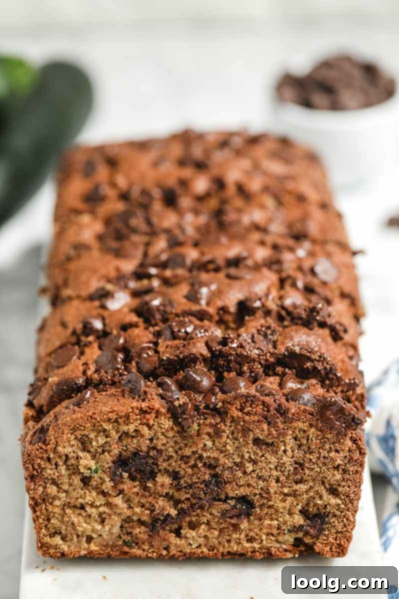 Delicious whole wheat zucchini bread slice