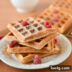 Light and Fluffy Whole Wheat Waffles Recipe Image