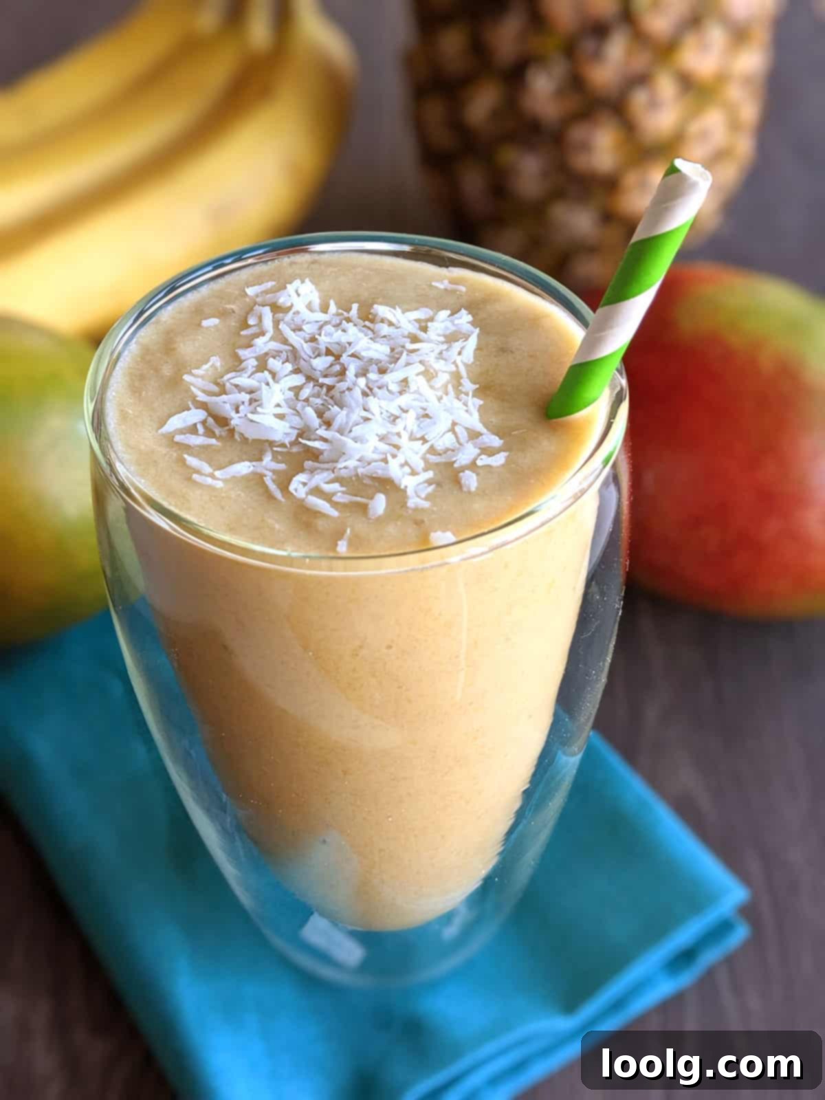 Sunshine Mango Pineapple Smoothie 1 featured 1358