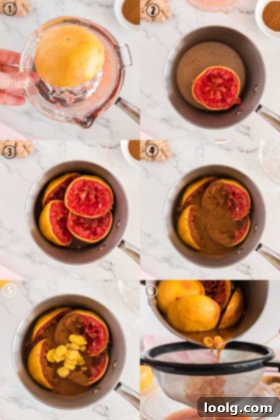 Grapefruit Tea for Home Cough Relief 5 Grapefruit Tea Process Shots