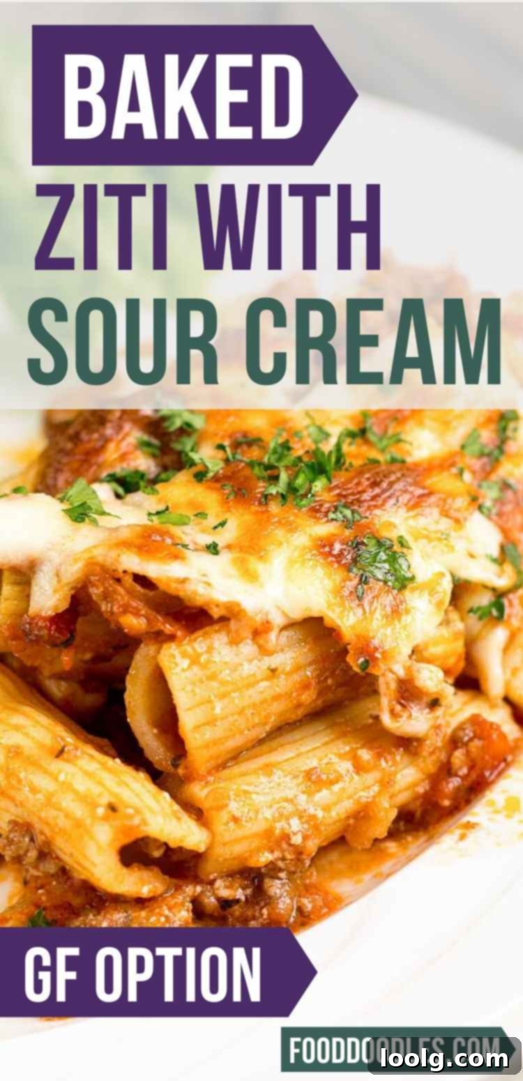 Decadent Sour Cream Baked Ziti 2 Baked Ziti with Sour Cream