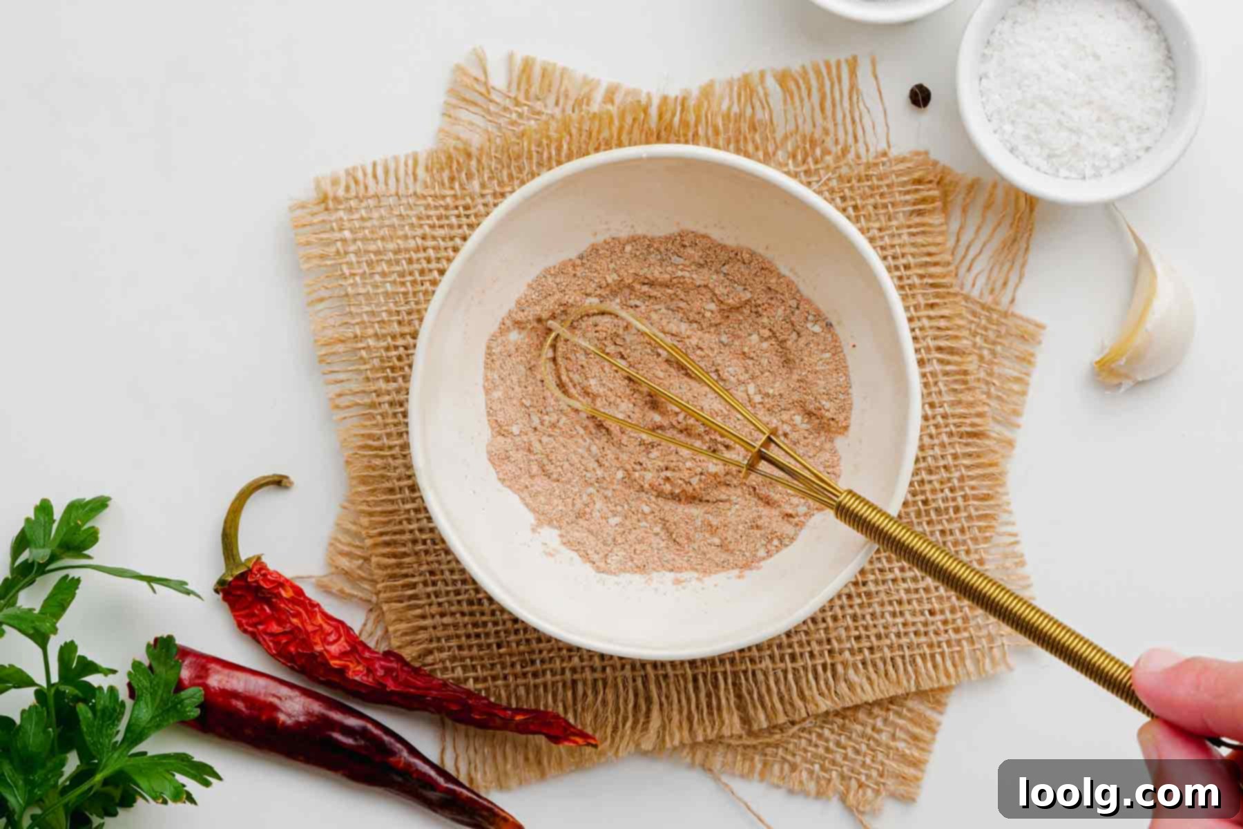Effortless Five Ingredient Chicken Leg Quarters 5 mixing together the spice rub for chicken leg quarters