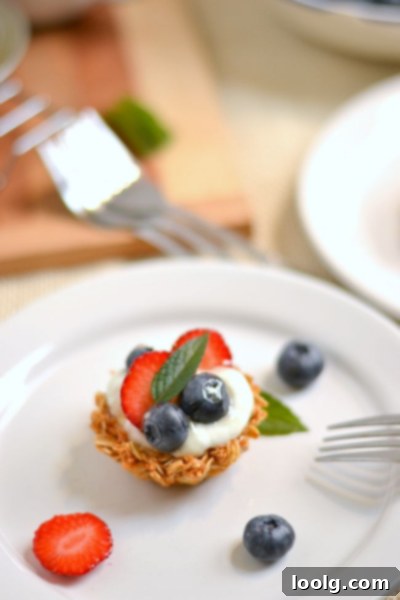 Little Bites for Little Ones 4 Granola Breakfast Tarts with Yogurt and Berries - colorful mini tarts