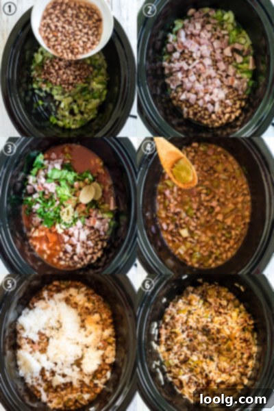 Lucky Slow Cooker Hoppin' John 6 A slow cooker filled with Hoppin' John, ready to be served.