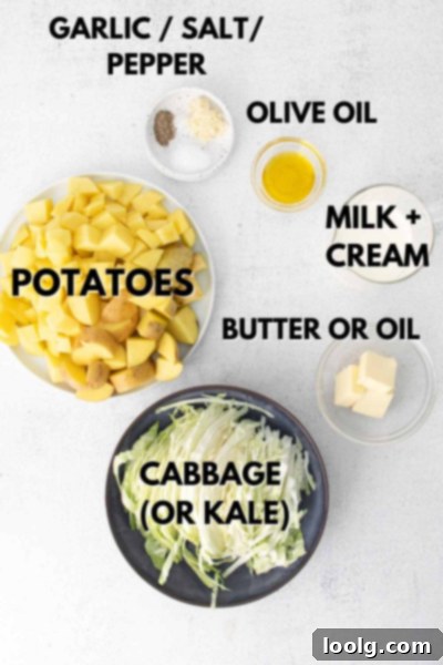 Creamy Instant Pot Colcannon 3 Ingredients for colcannon potatoes