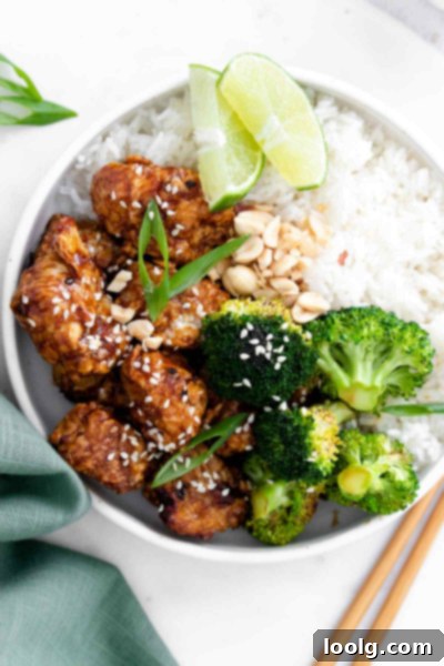 Crispy Air Fryer Sesame Chicken 2 Air fryer sesame chicken with green onions