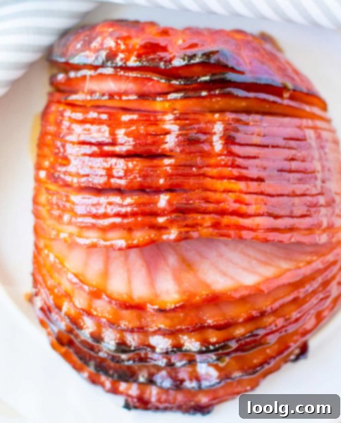 Golden Maple Mustard Ham 2 overhead shot of maple mustard ham