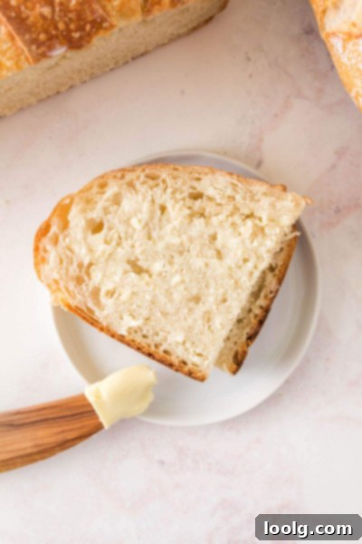 Slow Rise Sourdough Perfection 10 buttered slice of overnight sourdough