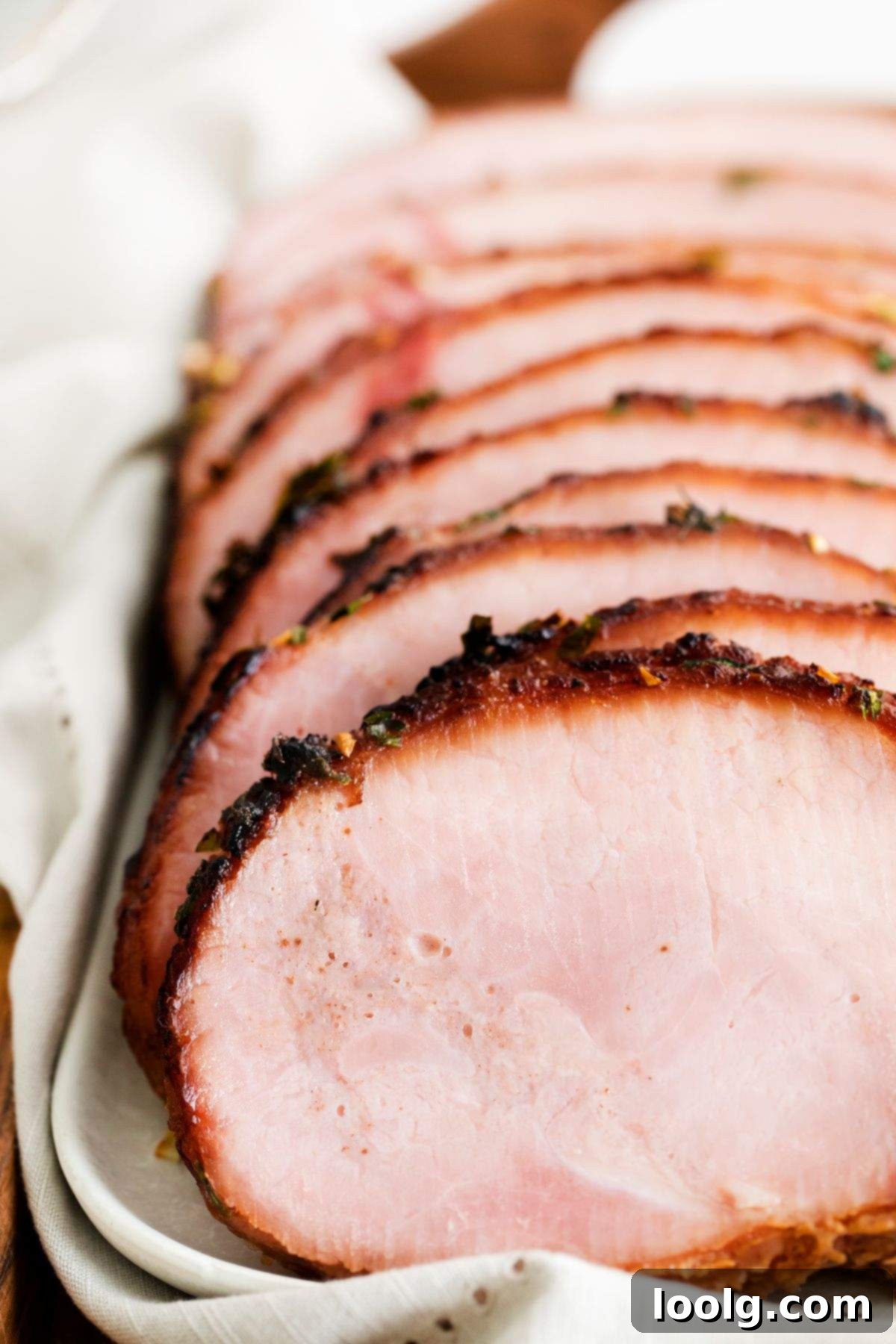 Crispy Golden Air Fryer Ham 4 cooked air fryer ham