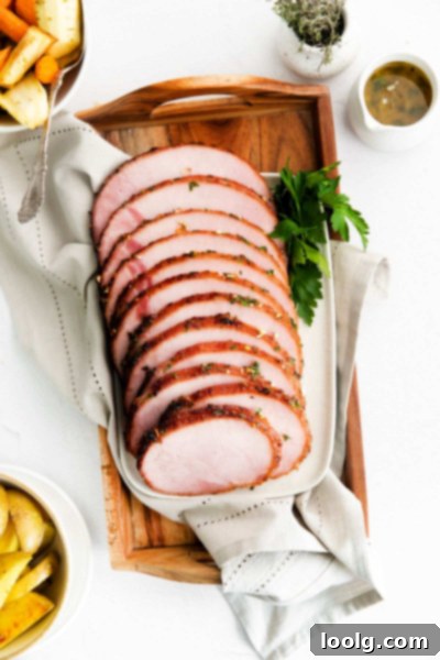 Crispy Golden Air Fryer Ham 7 platter of air fryer ham