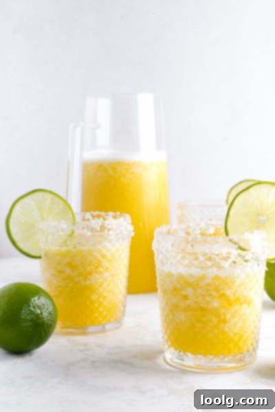 Easy 4-Ingredient Frozen Pineapple Margarita 5 glasses of frozen pineapple margarita