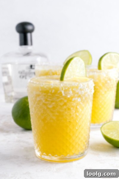Easy 4-Ingredient Frozen Pineapple Margarita 6 2 glasses of pineapple margarita