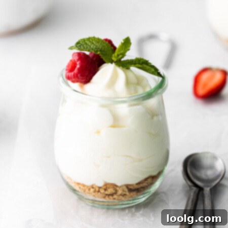 Creamy Cheesecake Mousse 7 A beautifully presented serving of cheesecake mousse with fresh fruit