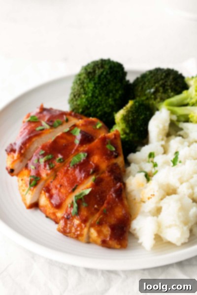 Perfect Air Fryer BBQ Chicken 2 sliced air fryer bbq chicken
