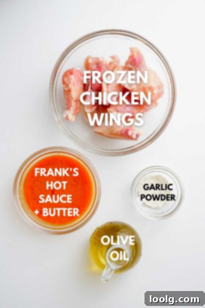 Frozen to Fabulous Air Fryer Chicken Wings 3 ingredients for frozen air fryer chicken wings
