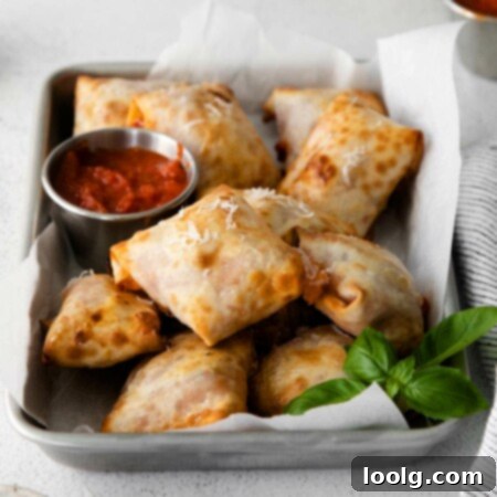Crispy Air Fryer Pizza Bites 10 tray with air fryer pizza rolls on it