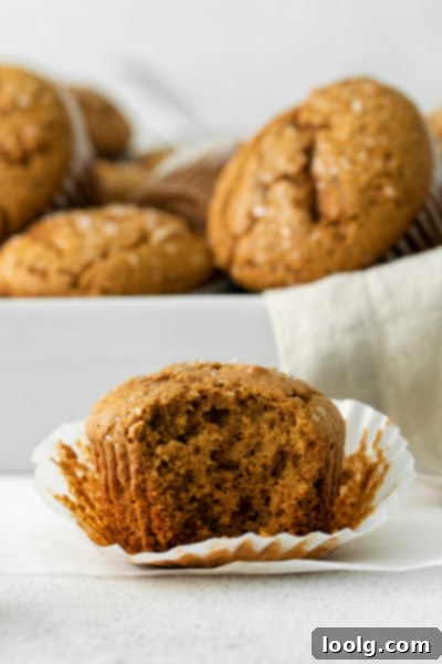Spiced Gingerbread Muffins 3 Close-up of unbaked gingerbread muffin batter in muffin liners, sprinkled with coarse sugar.