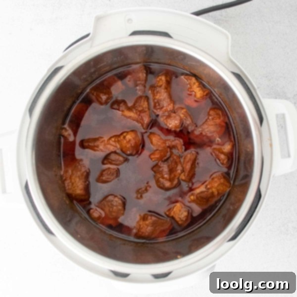 Fall-Apart Instant Pot Pork Shoulder 6 image of an instant pot pork shoulder being shredded