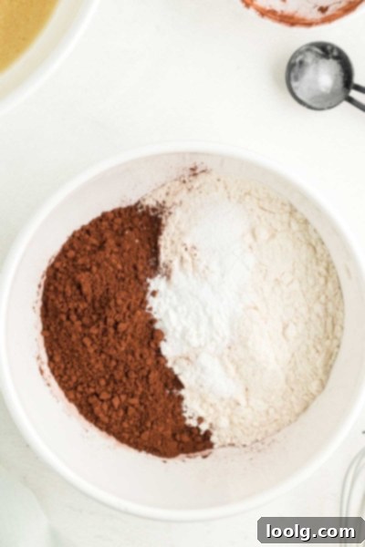 Mixing dry ingredients for Frankenstein cupcakes