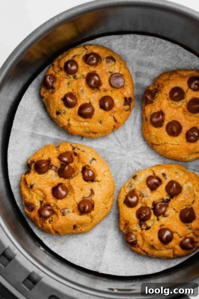 Your Air Fryer Game Day Playbook 13 Warm, gooey air fryer chocolate chip cookies