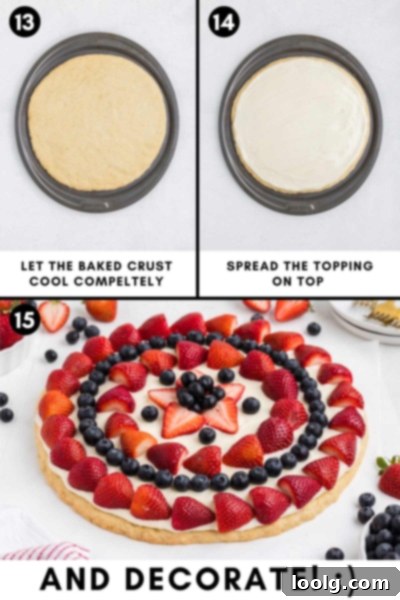 Patriotic Fruit Pizza 8 4th of July Fruit Pizza with topping and fruit