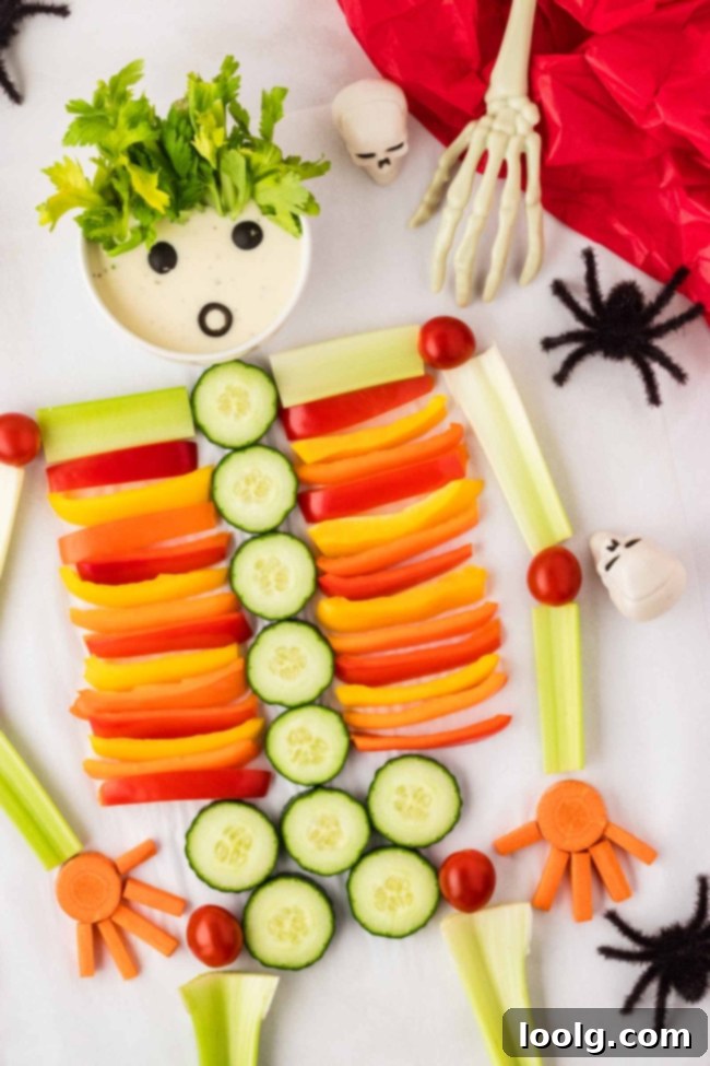 Bone-Appétit Veggie Display 4 Arranging the bell peppers for the ribs
