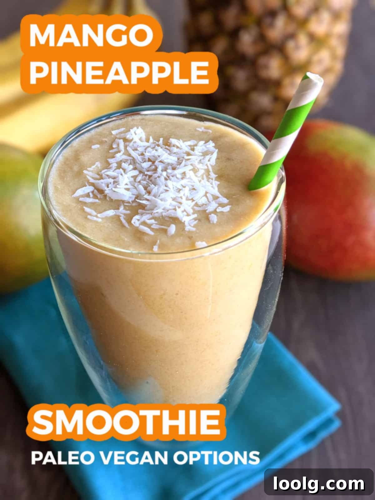 Sunshine Mango Pineapple Smoothie 2 Pineapple Mango Smoothie (paleo and vegan options)