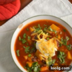 Fiesta Butternut and Black Bean Soup 9 Butternut Squash and Black Bean Taco Soup recipe image