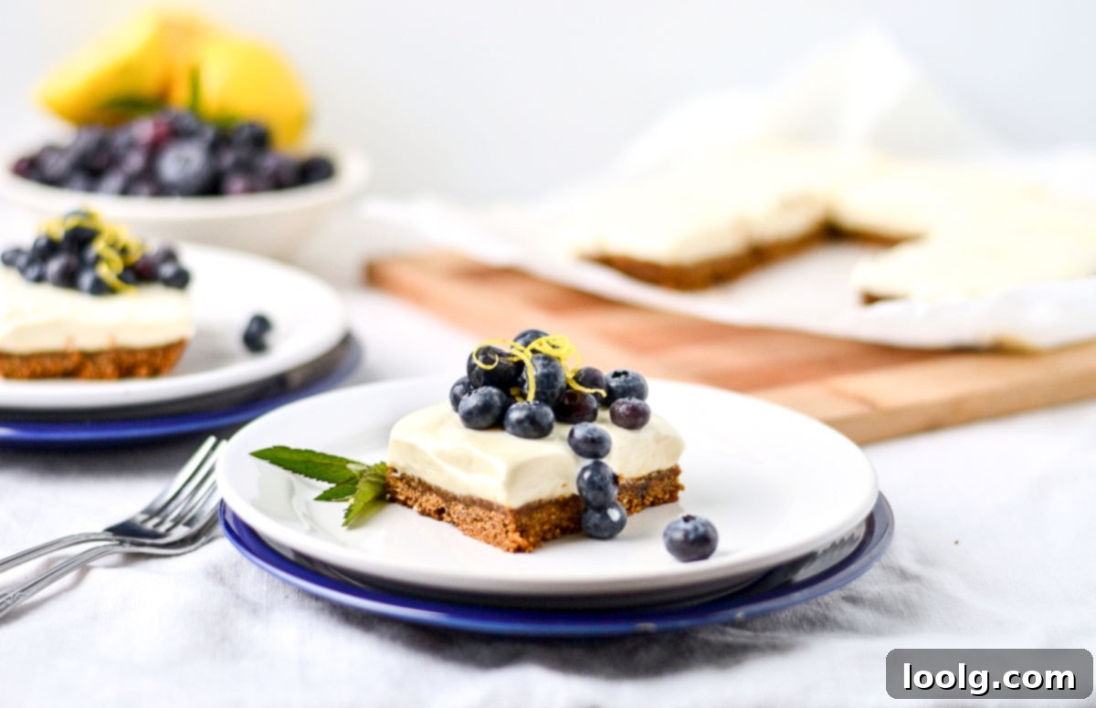 Gelatin Free No Bake Greek Yogurt Cheesecake 3 slice of no-bake cheesecake on white plate