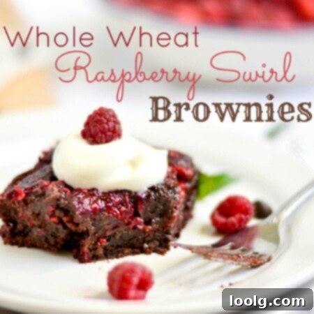Guilt-Free Raspberry Ripple Brownies 1 Whole Wheat Raspberry Swirl Brownies