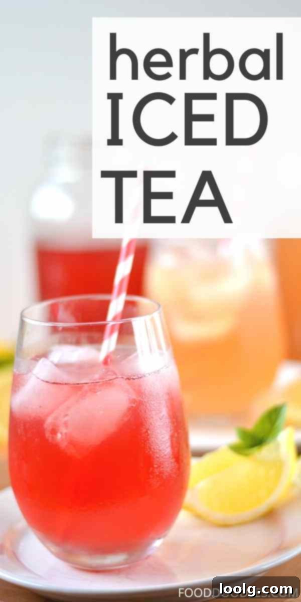 Refreshing Herbal Chill 2 Herbal Iced Tea with Lemon Slices