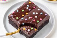 Brownies Drizzled in Decadent Ganache